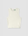 Crop Top Rib Sin Mangas,BLANCO